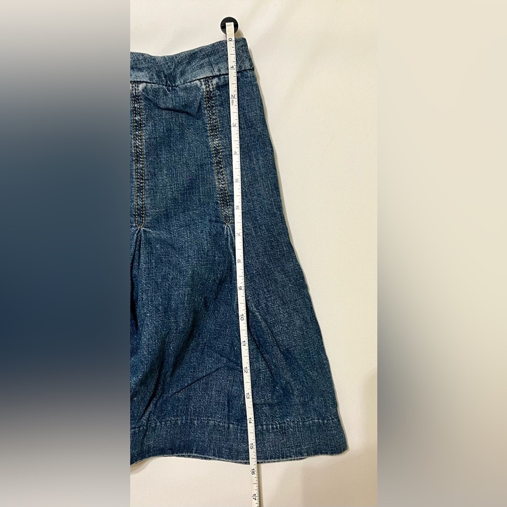 Vintage Gap Denim Pleated Skirt - Medium Blue - Size 6 - Picture 10 of 11